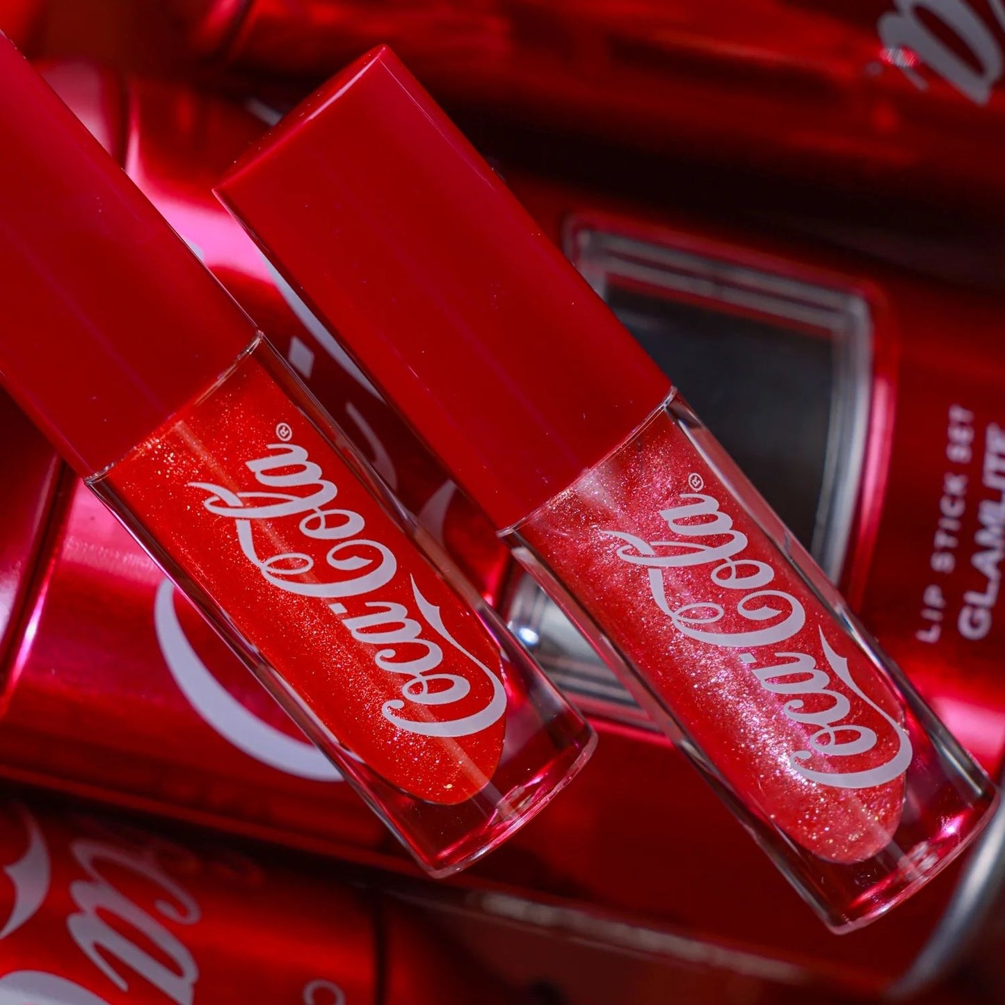 Trio de Gloss Glamlite x Coca-Cola Original Lip Gloss Set