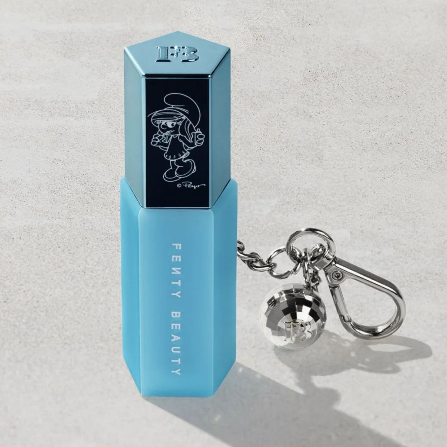 Gloss Labial Fenty Beauty x Smurfs Smurfette Effect Gloss Bomb + Keychain EDIÇÃO LIMITADA - Space MDM