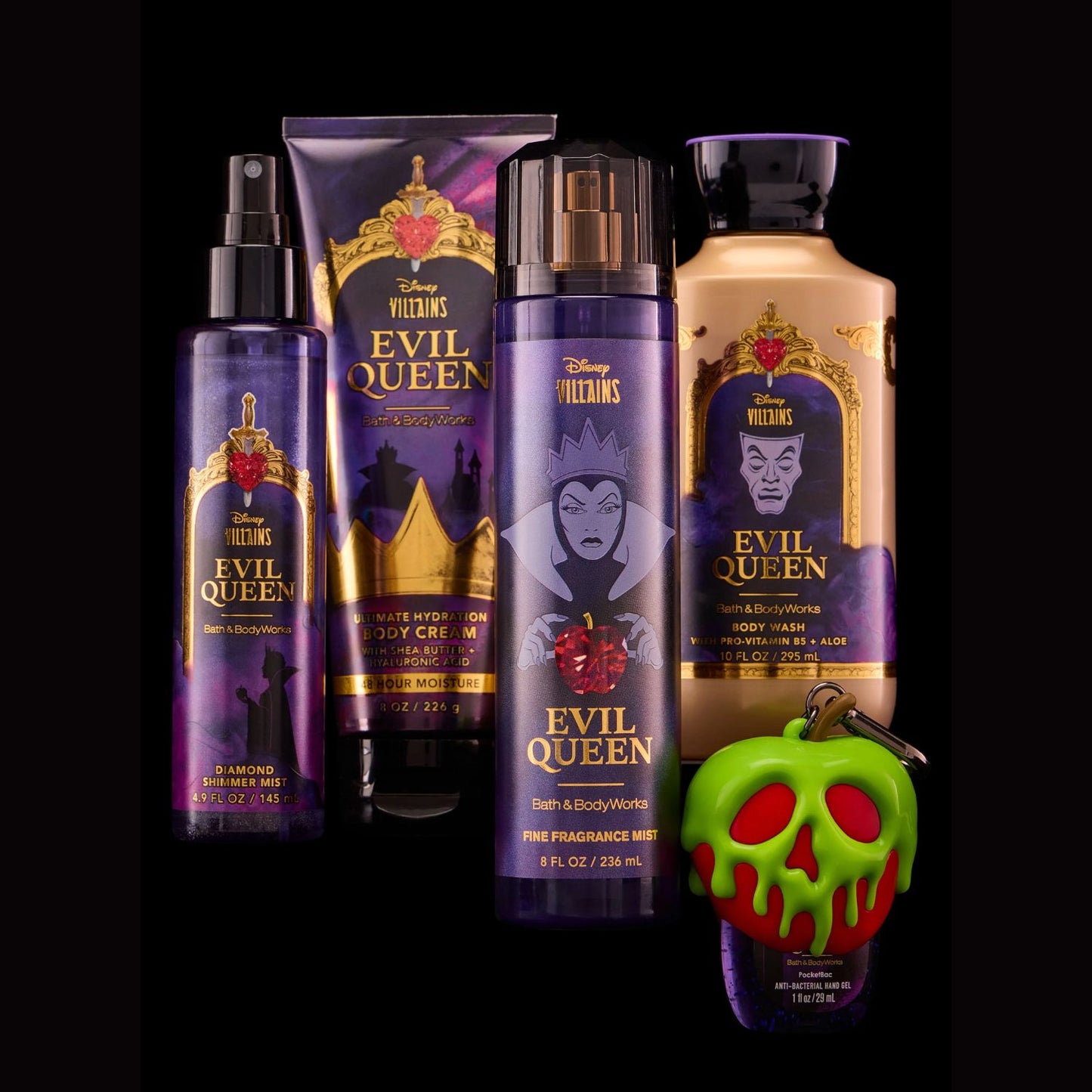 Capa para Higienizador Bath And Body Works PocketBac Holder | Evil Queen Poison Apple Glow-in-the-Dark