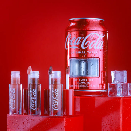Trio de Gloss Glamlite x Coca-Cola Original Lip Gloss Set