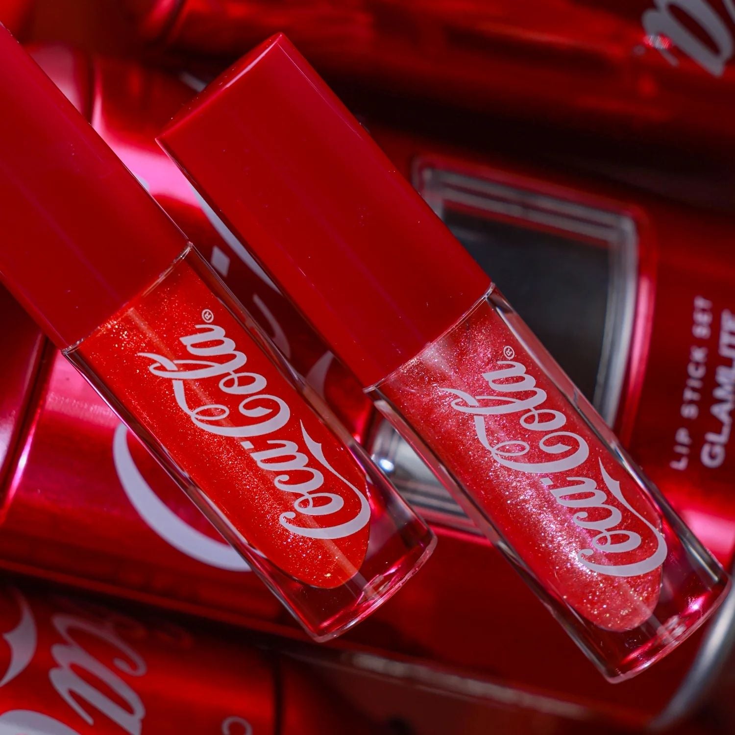 Trio de Gloss Glamlite x Coca-Cola Original Lip Gloss Set