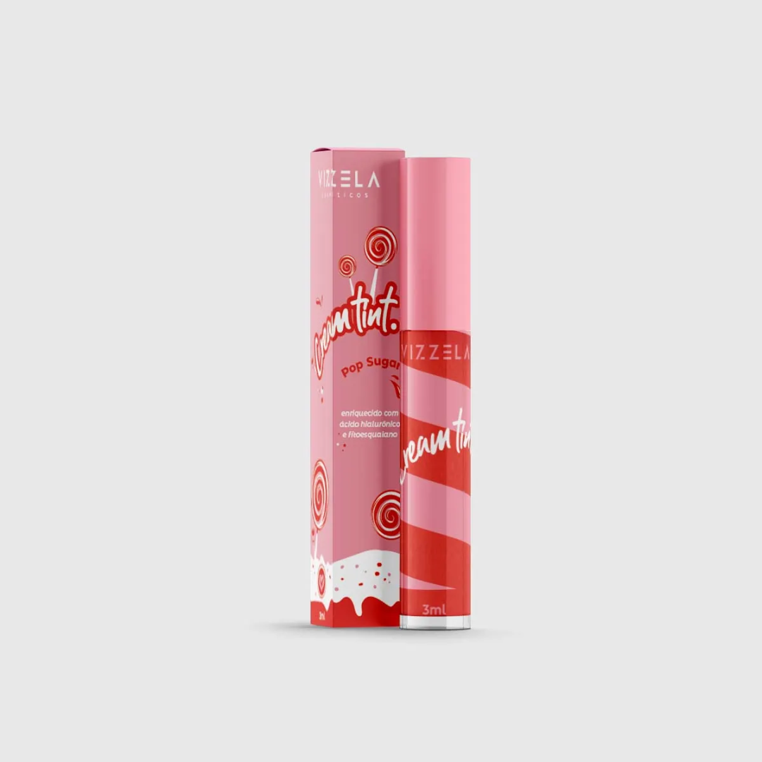 Lip Tint Cremoso Vizzela Cream Tint  - Cor: Pop Sugar