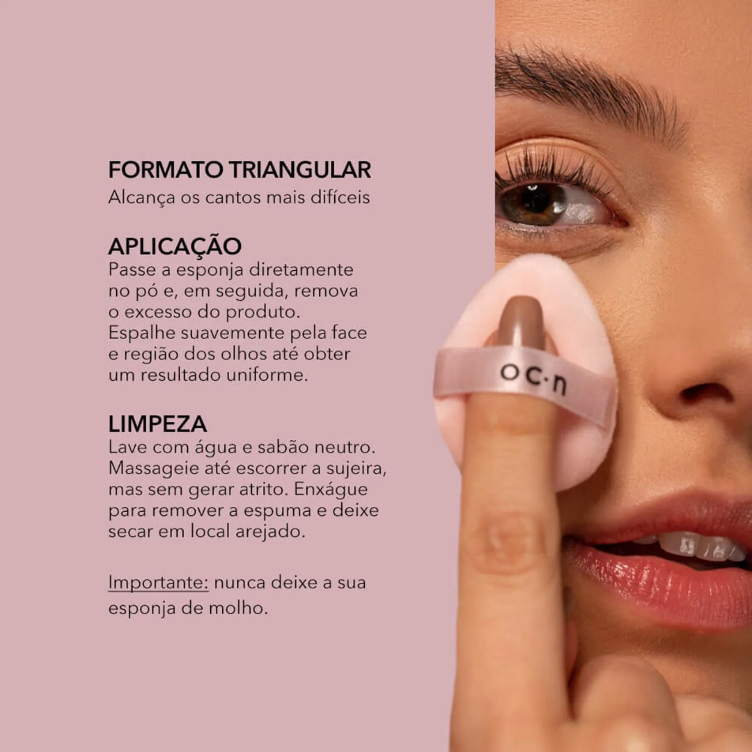 Mini Esponja para Acabamento Océane Edition Mini Powder Puff | Rosa