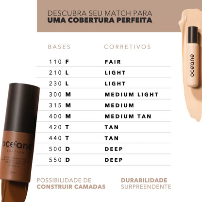 Base Líquida Semi-Matte Oceane Skin Foundation Océane Edition | 230L
